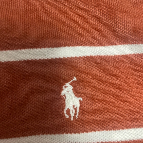 POLO Ralph Lauren Striped Brown and White Boy’s Polo Shirt M (10-12) - Picture 5 of 6